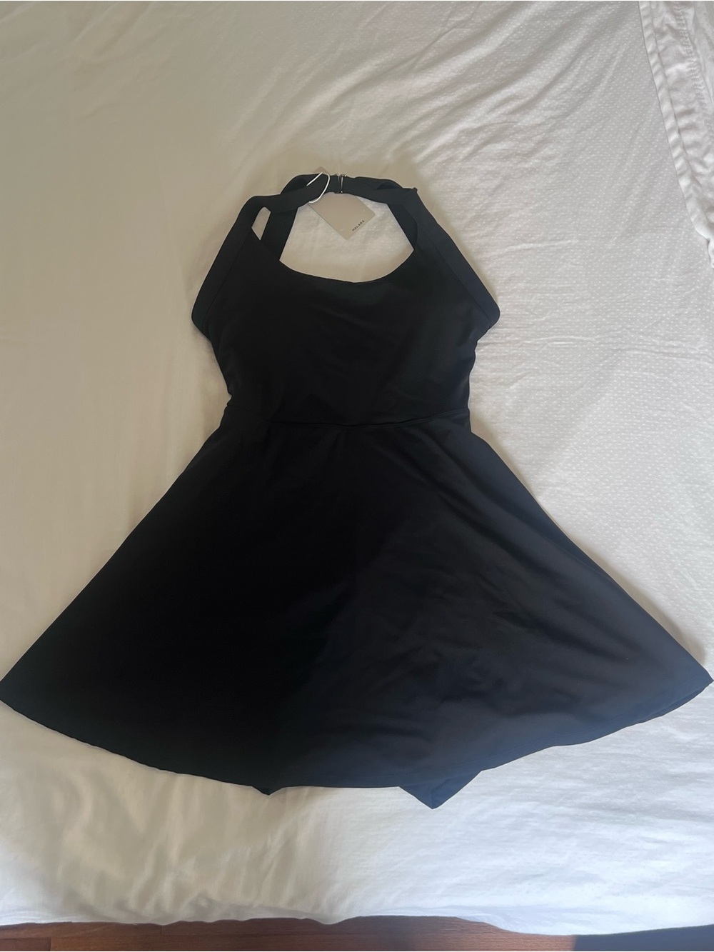 HALARA Black Halter Skater Sporty